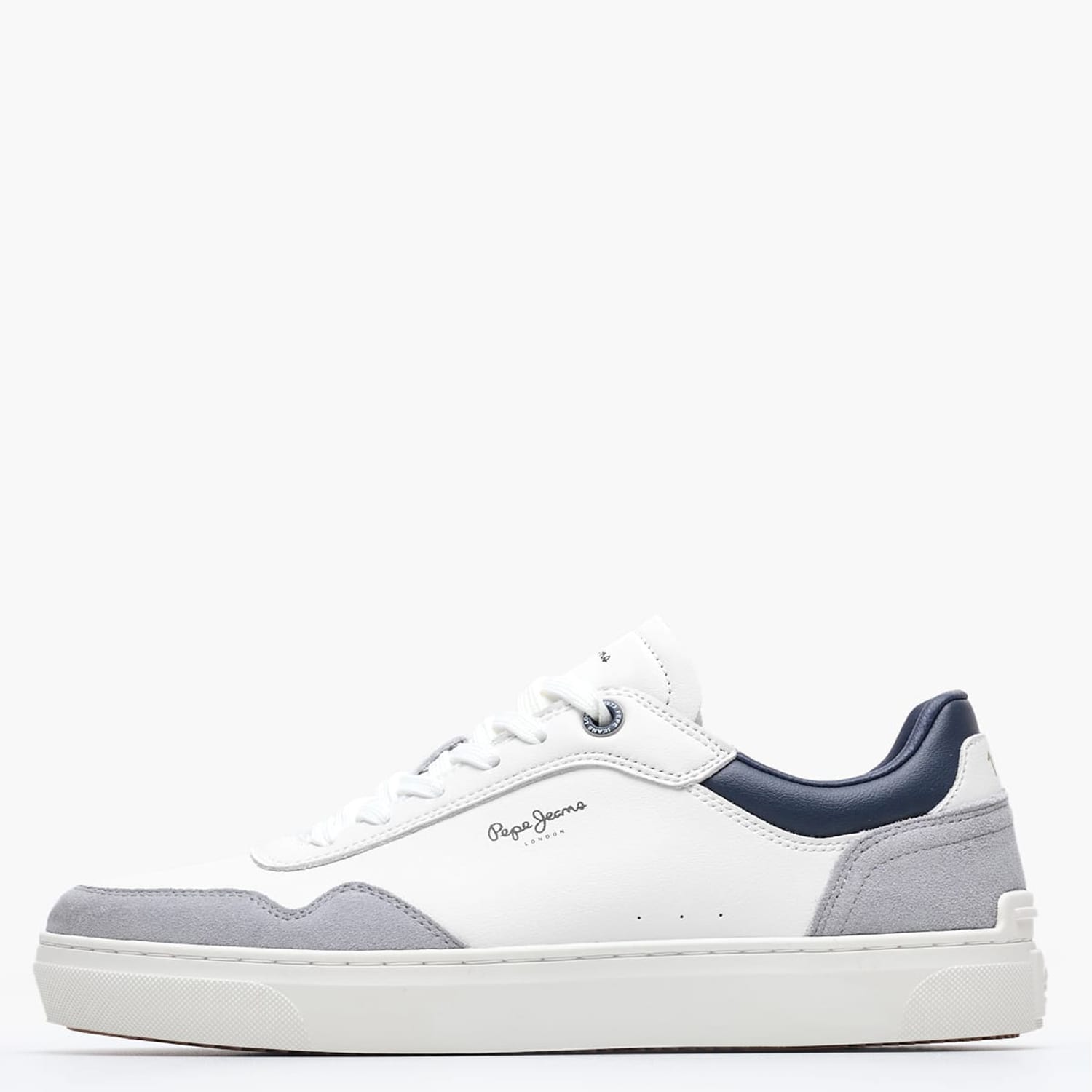 Ανδρικά Παπούτσια Casual Cam.Collar Άσπρο Δέρμα Καστόρι-ECOleather Pepe Jeans