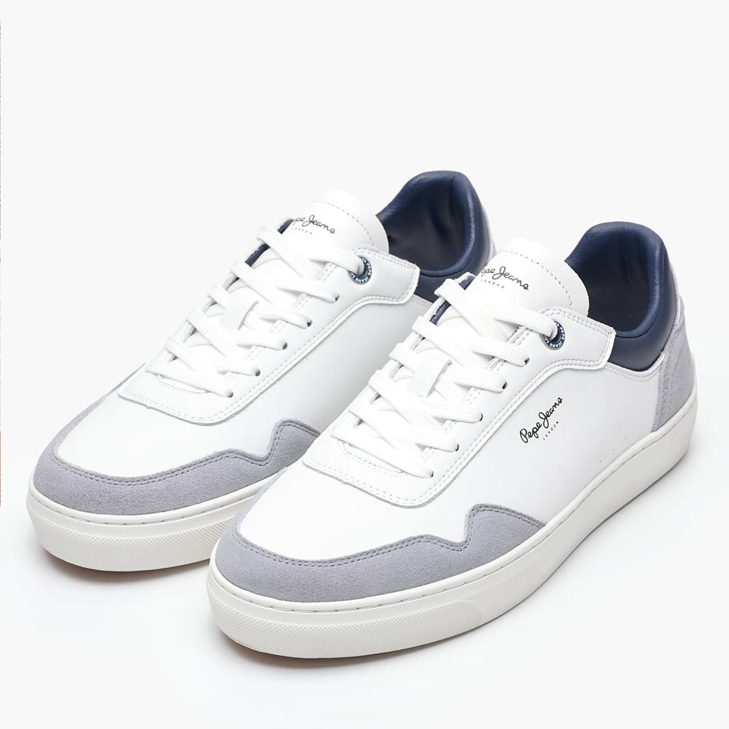 Men Casual Shoes Cam.Collar White Buckskin-ECOleather Pepe Jeans Men Casual Shoes Cam.Collar White Buckskin-ECOleather Pepe Jeans