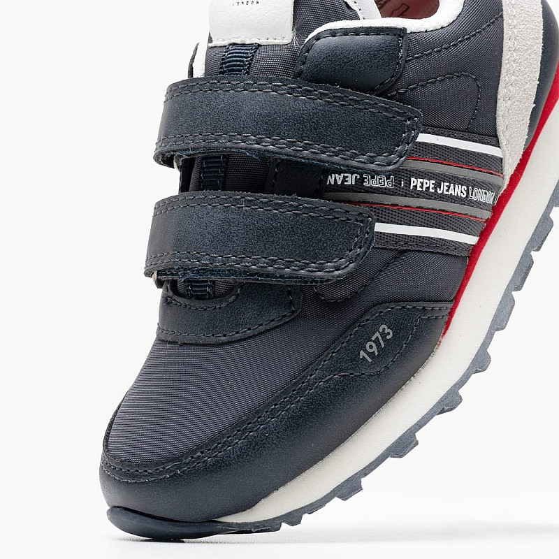 Kids Casual Shoes Dublin.Half Blue ECOleather-Fabric Pepe Jeans