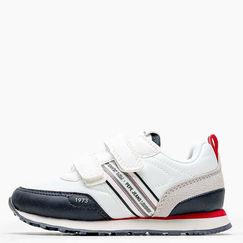 Kids Casual Shoes Dublin.Half White ECOleather-Fabric Pepe Jeans