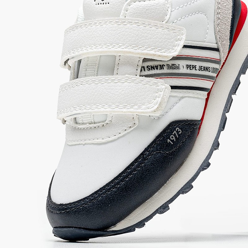 Kids Casual Shoes Dublin.Half White ECOleather-Fabric Pepe Jeans