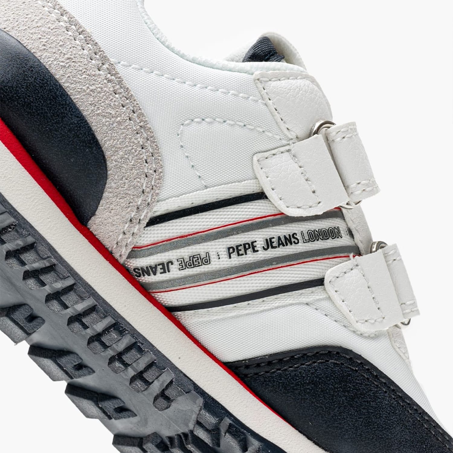 Kids Casual Shoes Dublin.Half White ECOleather-Fabric Pepe Jeans Kids Casual Shoes Dublin.Half White ECOleather-Fabric Pepe Jeans
