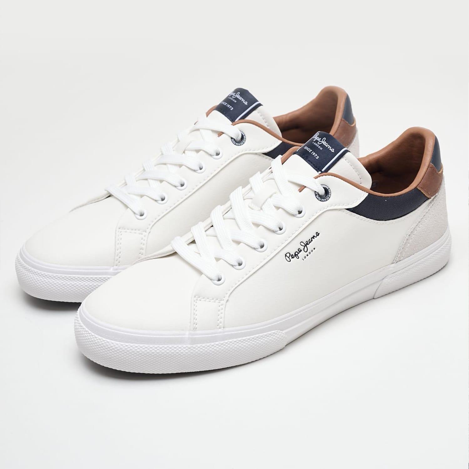 Ανδρικά Παπούτσια Casual Kenton.Court Άσπρο Δέρμα Καστόρι-ECOleather Pepe Jeans Ανδρικά Παπούτσια Casual Kenton.Court Άσπρο Δέρμα Καστόρι-ECOleather Pepe Jeans