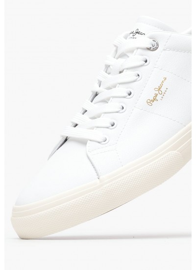 Ανδρικά Παπούτσια Casual Kenton.Fr Άσπρο ECOleather Pepe Jeans