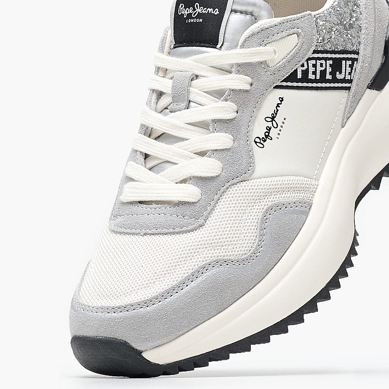 Γυναικεία Παπούτσια Casual Kim.Land Γκρι Δέρμα-Ύφασμα Pepe Jeans