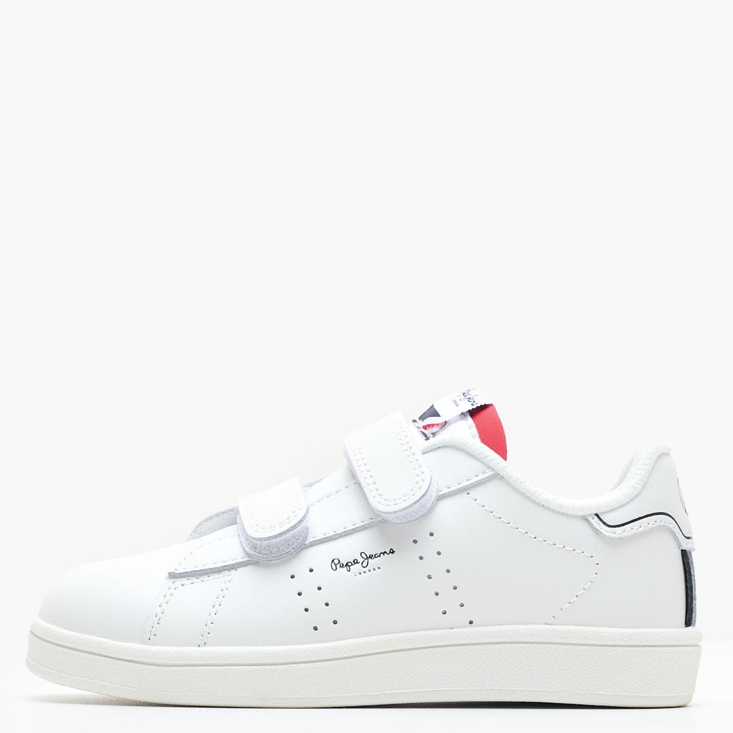 Παιδικά Παπούτσια Casual Player.Bk Άσπρο Δέρμα Pepe Jeans