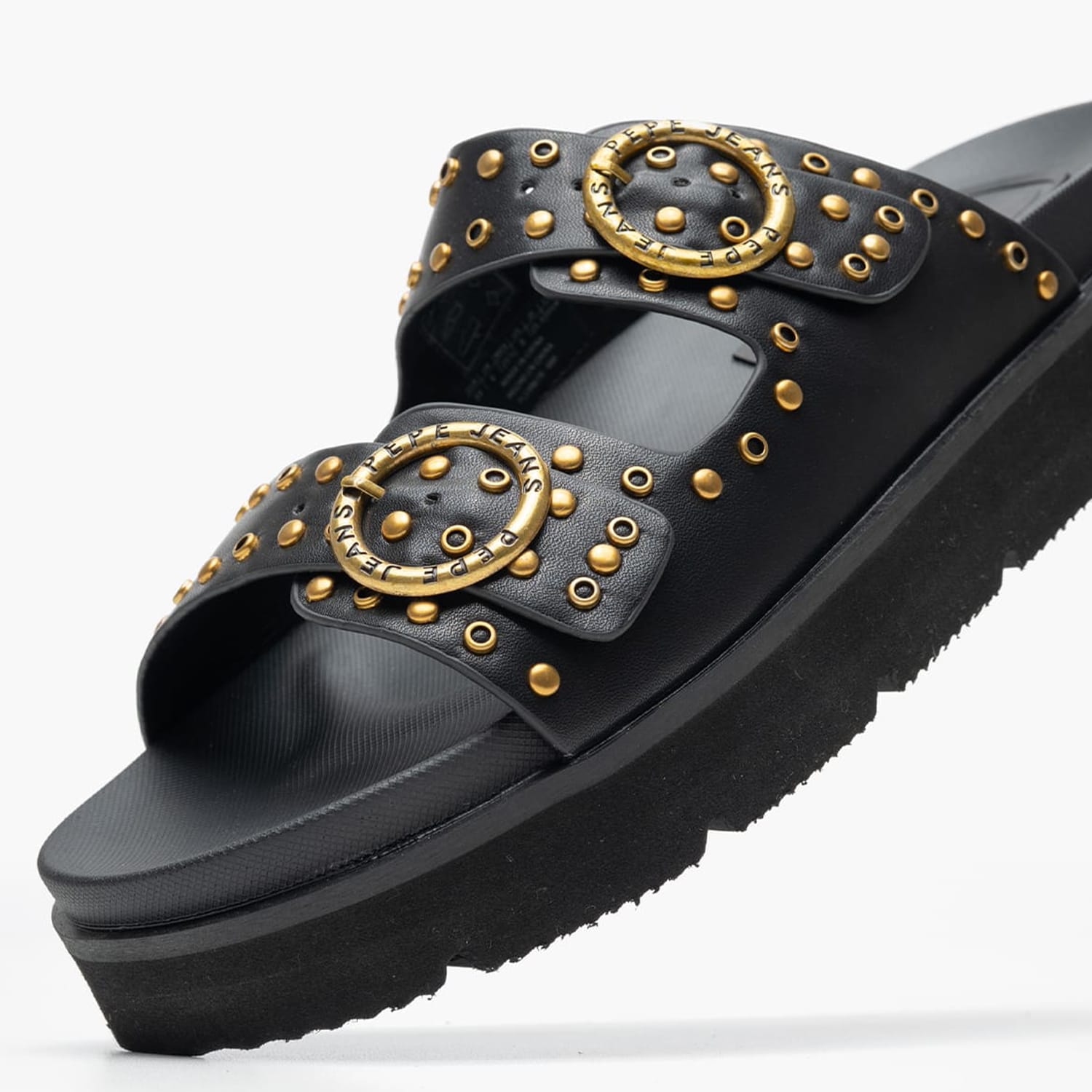 Γυναικεία Flats Pola.Buckle Μαύρο ECOleather Pepe Jeans