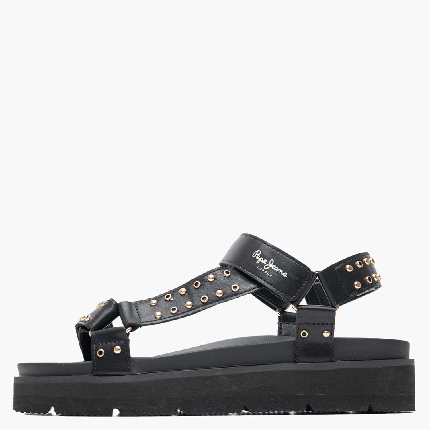 Γυναικεία Flats Pola.Metal Μαύρο ECOleather Pepe Jeans
