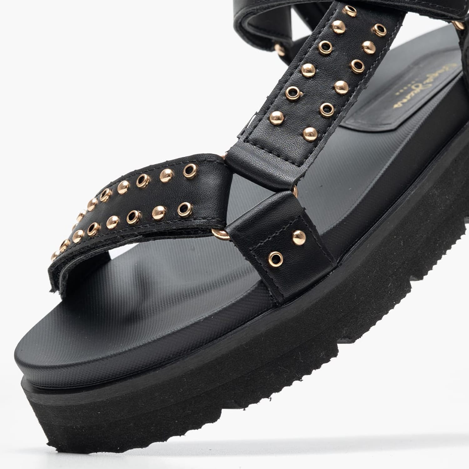 Γυναικεία Flats Pola.Metal Μαύρο ECOleather Pepe Jeans