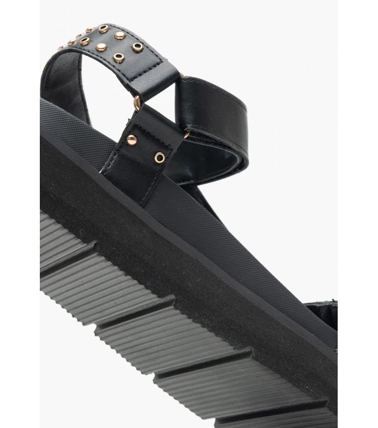 Γυναικεία Flats Pola.Metal Μαύρο ECOleather Pepe Jeans