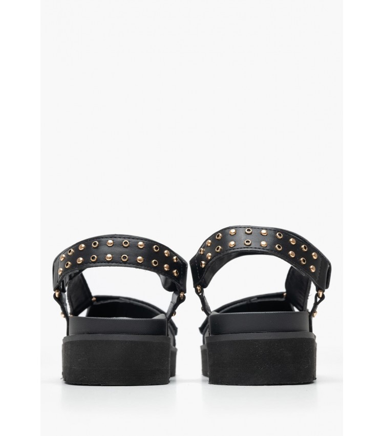 Γυναικεία Flats Pola.Metal Μαύρο ECOleather Pepe Jeans