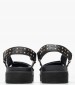 Γυναικεία Flats Pola.Metal Μαύρο ECOleather Pepe Jeans