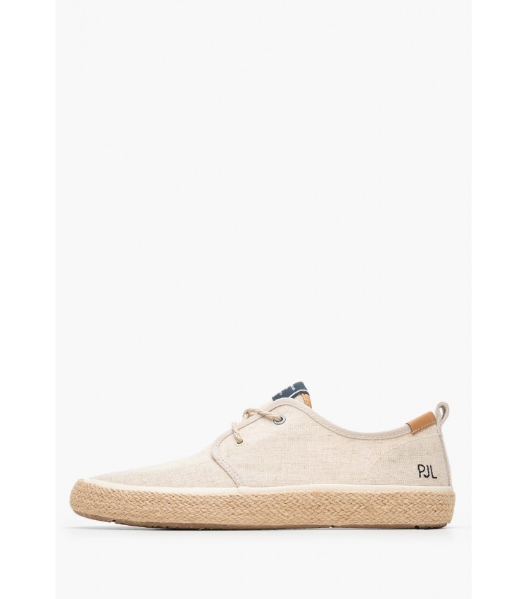 Ανδρικά Παπούτσια Casual Port.Linen Μπεζ Ύφασμα Pepe Jeans Ανδρικά Παπούτσια Casual Port.Linen Μπεζ Ύφασμα Pepe Jeans
