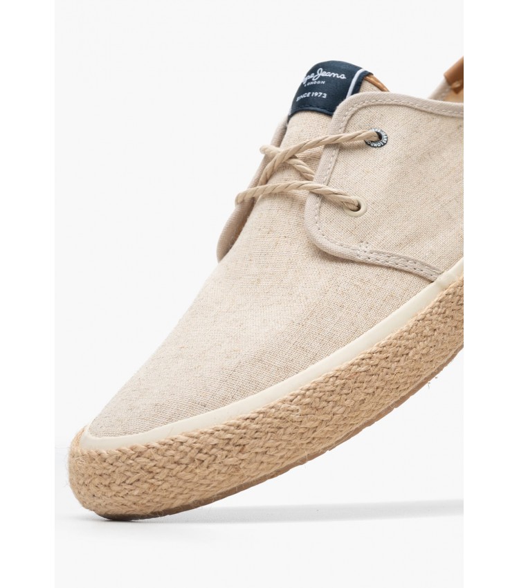 Ανδρικά Παπούτσια Casual Port.Linen Μπεζ Ύφασμα Pepe Jeans Ανδρικά Παπούτσια Casual Port.Linen Μπεζ Ύφασμα Pepe Jeans