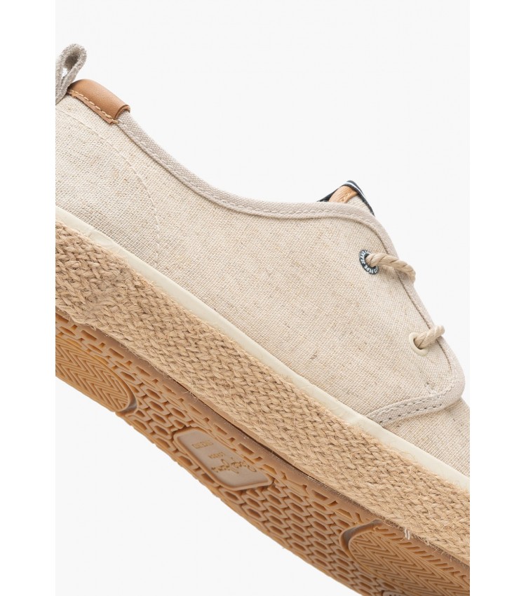 Ανδρικά Παπούτσια Casual Port.Linen Μπεζ Ύφασμα Pepe Jeans Ανδρικά Παπούτσια Casual Port.Linen Μπεζ Ύφασμα Pepe Jeans