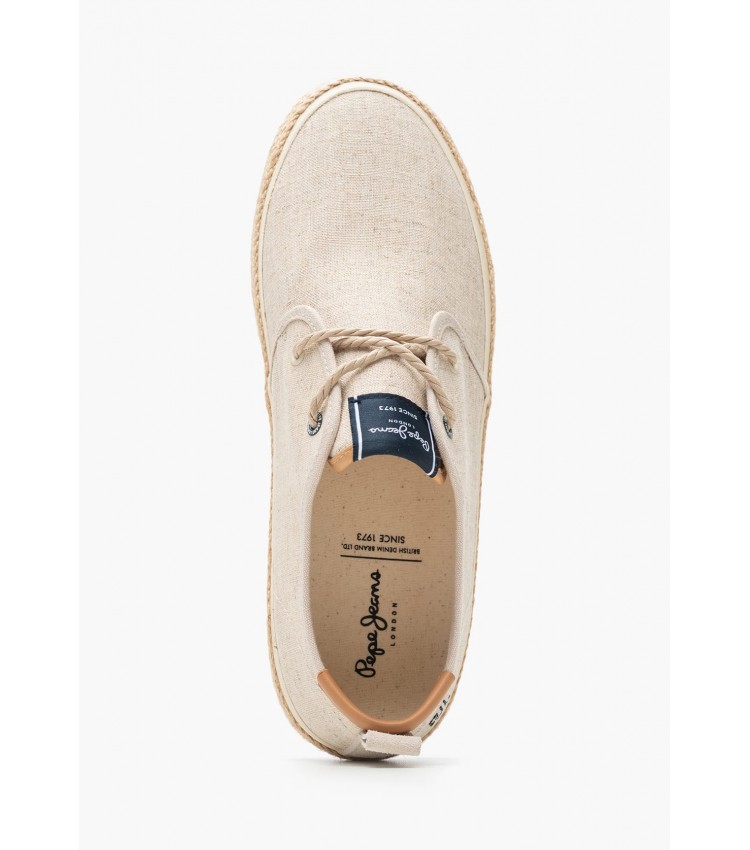 Ανδρικά Παπούτσια Casual Port.Linen Μπεζ Ύφασμα Pepe Jeans Ανδρικά Παπούτσια Casual Port.Linen Μπεζ Ύφασμα Pepe Jeans