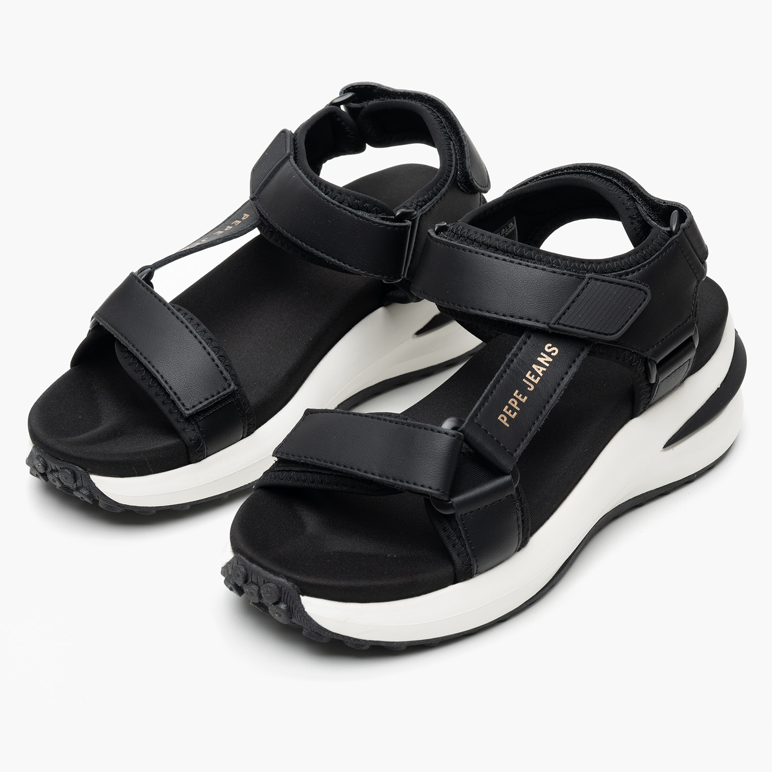 Women Platforms Low Winslove.Action Black Leather Pepe Jeans Women Platforms Low Winslove.Action Black Leather Pepe Jeans