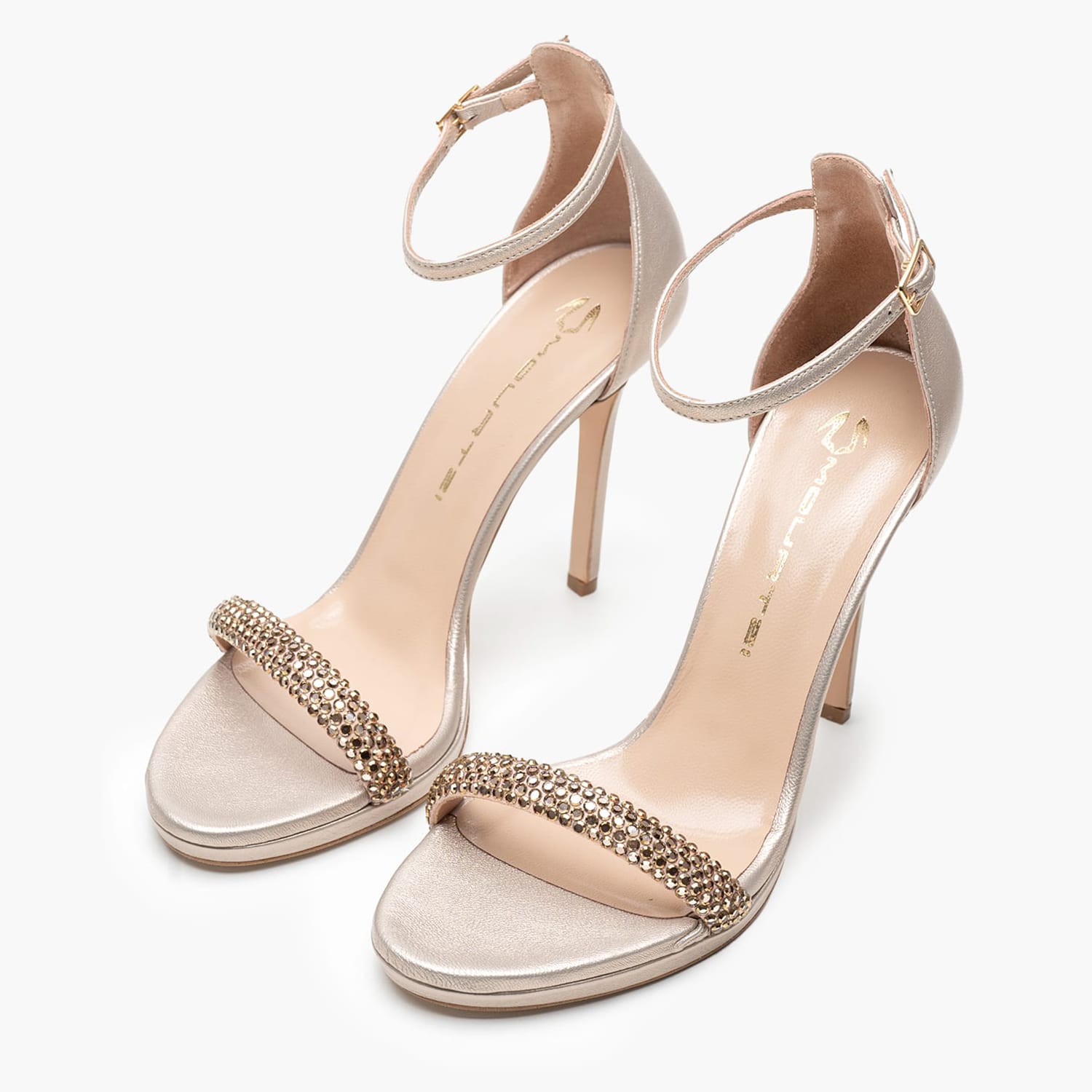 Women Sandals 1008B117 Platinum Leather Mourtzi Women Sandals 1008B117 Platinum Leather Mourtzi