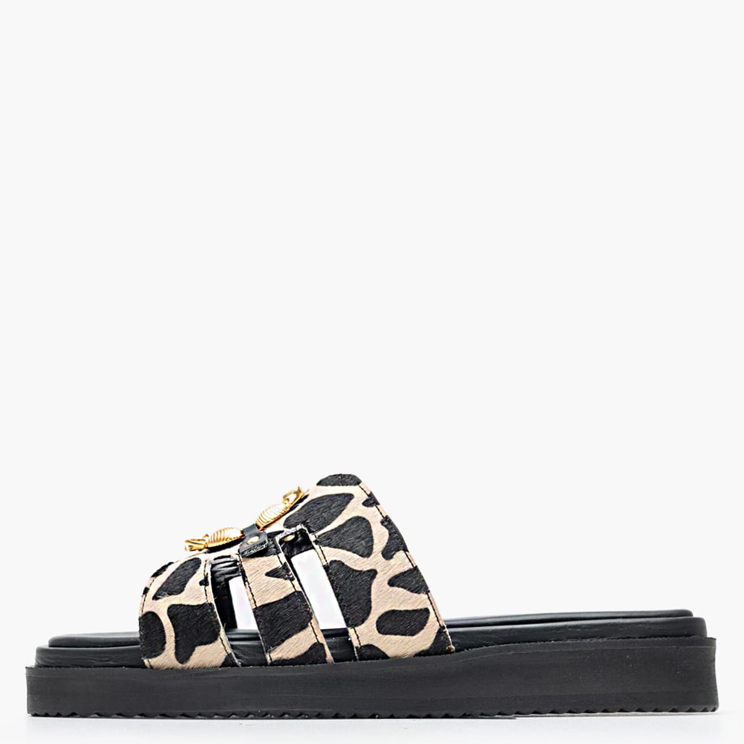 Γυναικεία Flats 12304.Pn Leopard Pony Mourtzi