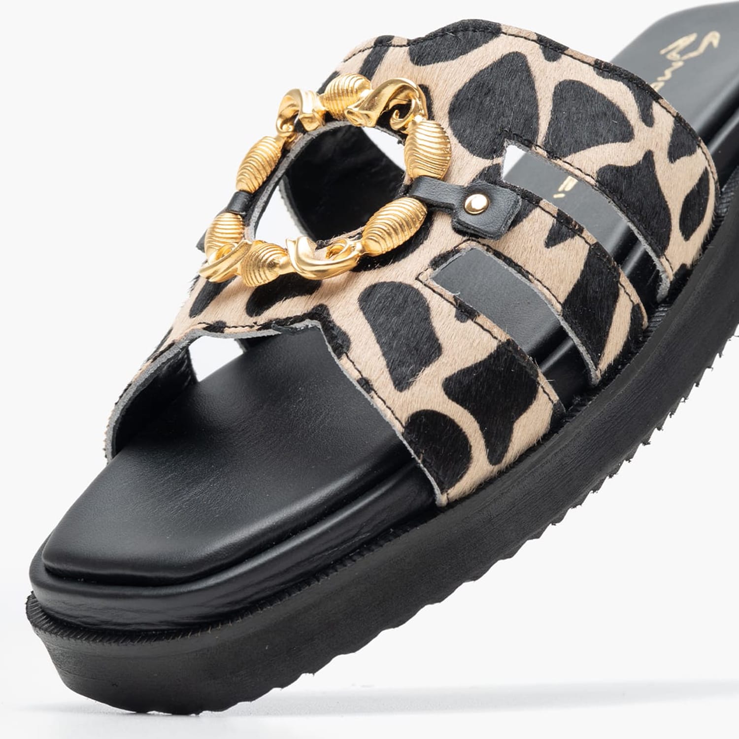 Γυναικεία Flats 12304.Pn Leopard Pony Mourtzi