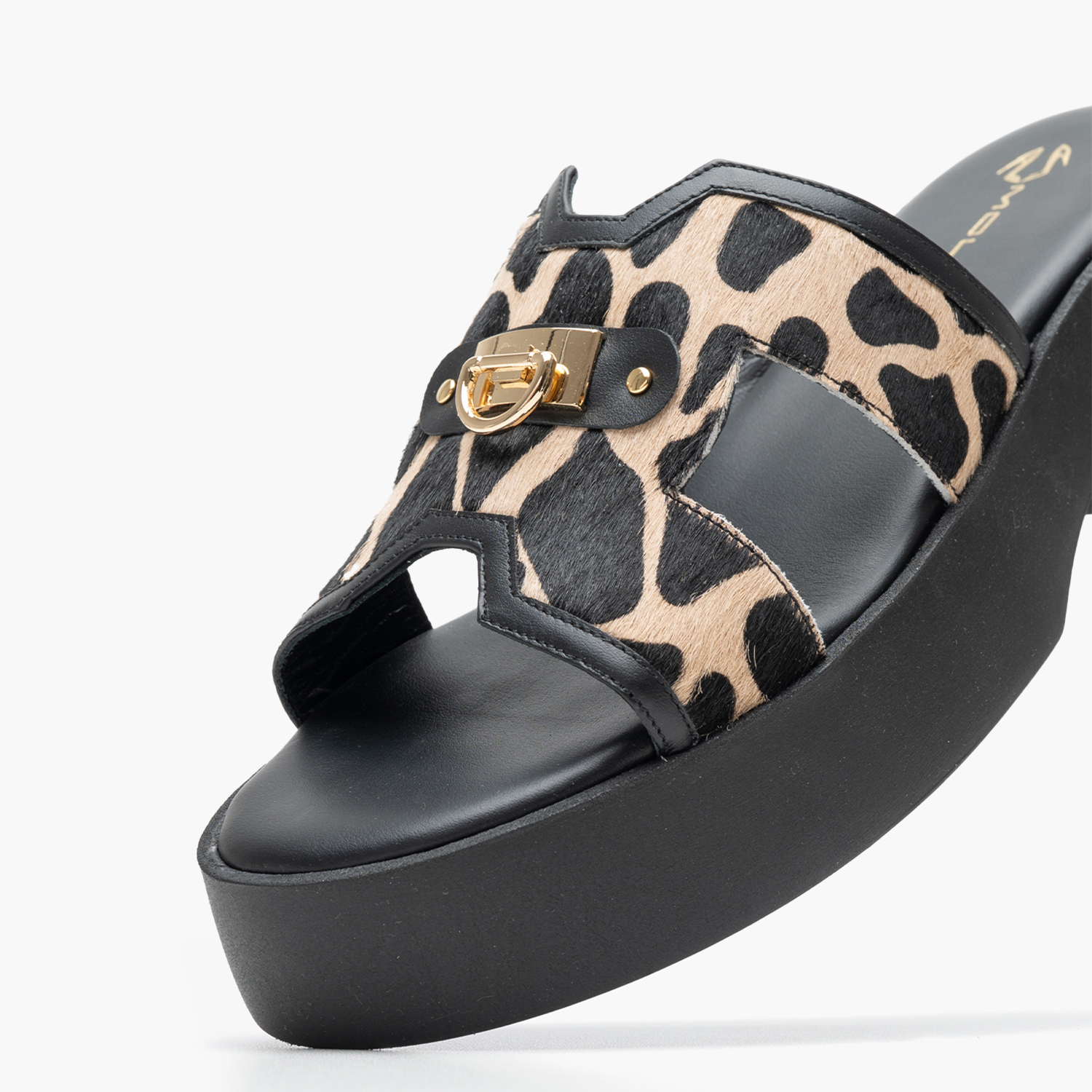 Γυναικεία Mules 12401 Leopard Pony Mourtzi
