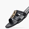 Women Flats 16203 Black Leather Mourtzi Women Flats 16203 Black Leather Mourtzi