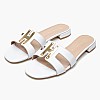Women Flats 16203 White Leather Mourtzi Women Flats 16203 White Leather Mourtzi