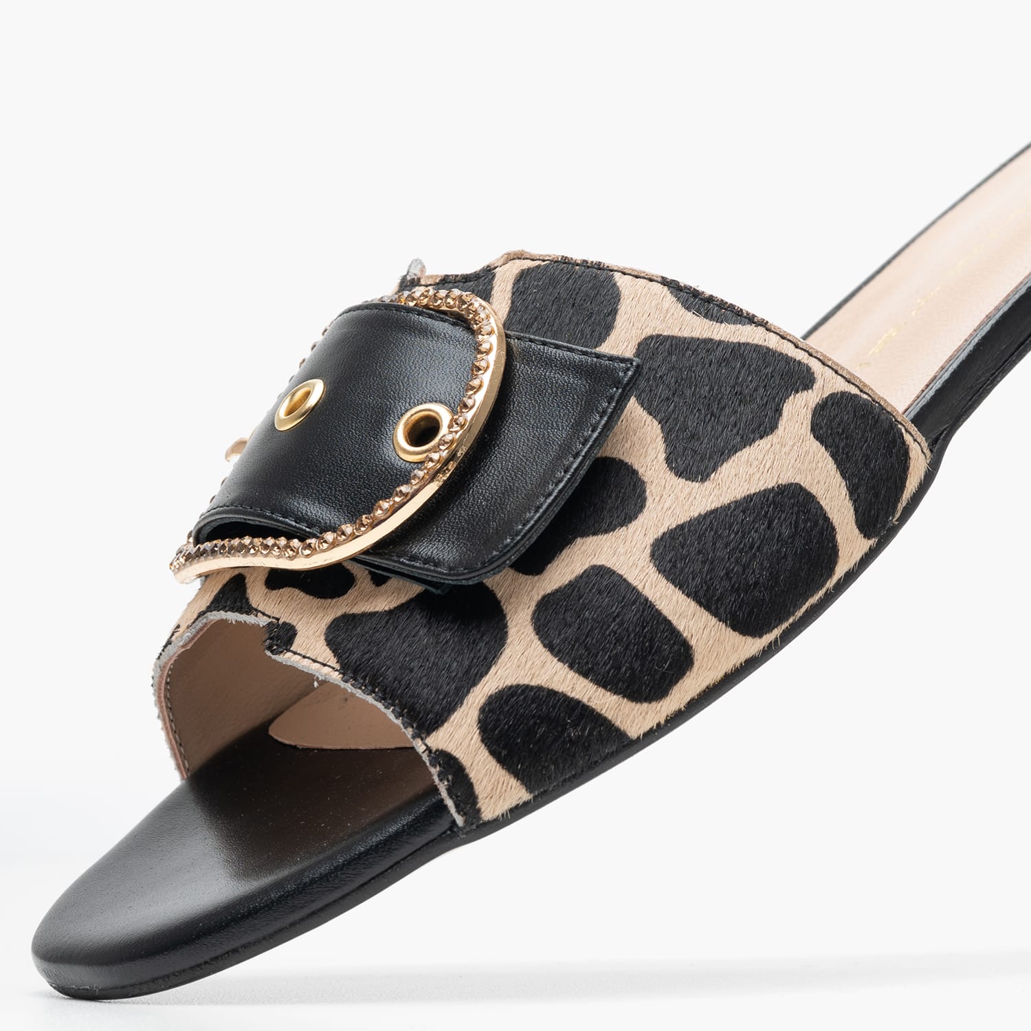 Γυναικεία Flats 16204.Pn Leopard Pony Mourtzi