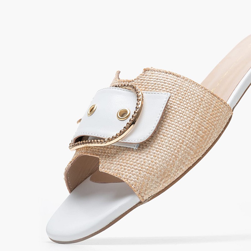 Women Flats 16204 Beige Mat Mourtzi