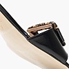 Women Flats 25604 Black Leather Mourtzi