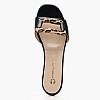 Women Flats 25604 Black Leather Mourtzi