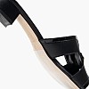 Women Flats 256K13.D Black Leather Mourtzi