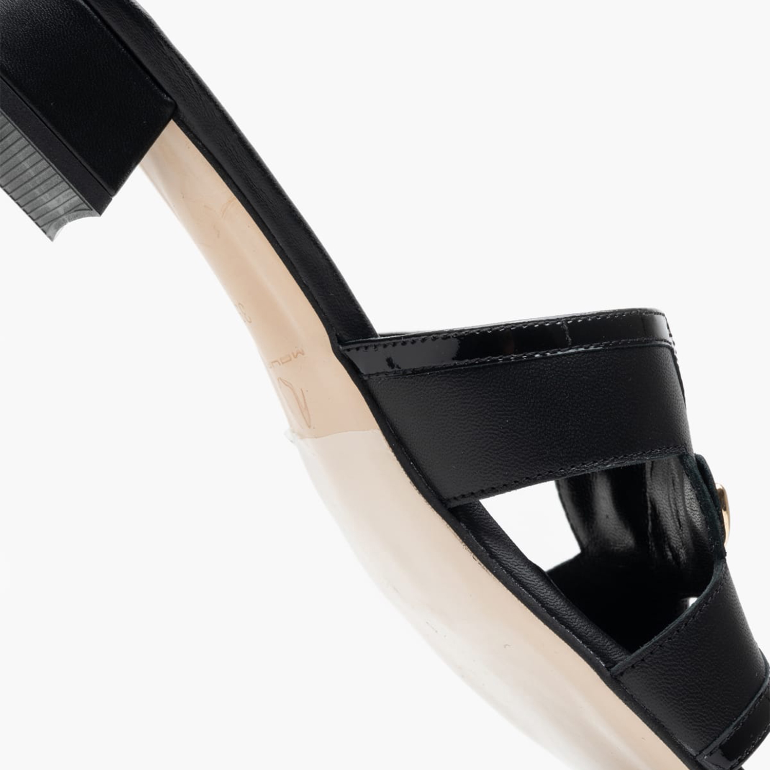 Women Flats 256K13.D Black Leather Mourtzi