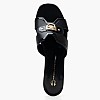 Women Flats 256K13.D Black Leather Mourtzi