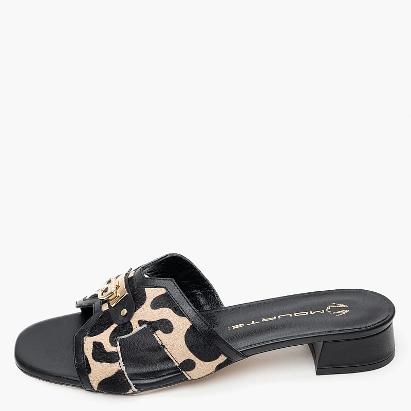Women Flats 256K13 Leopard Pony Mourtzi