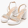 Women Sandals 553F20 White Leather Mourtzi Women Sandals 553F20 White Leather Mourtzi