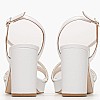 Women Sandals 553F20 White Leather Mourtzi Women Sandals 553F20 White Leather Mourtzi