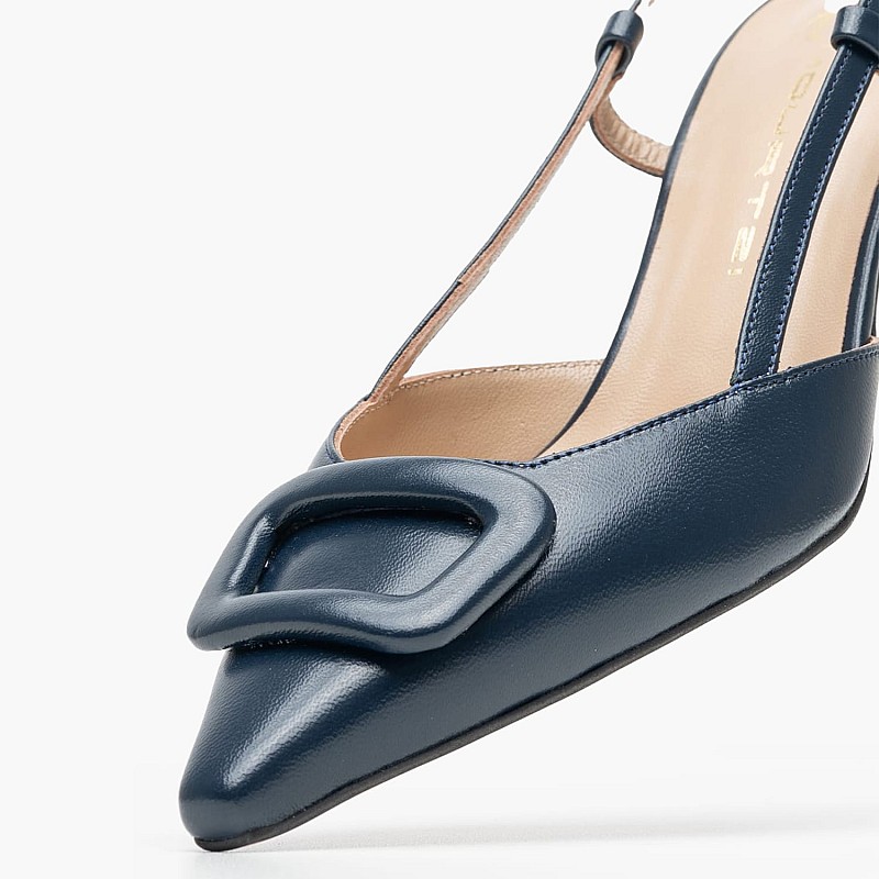 Women Pumps & Peeptoes Low 56108 Blue Leather Mourtzi