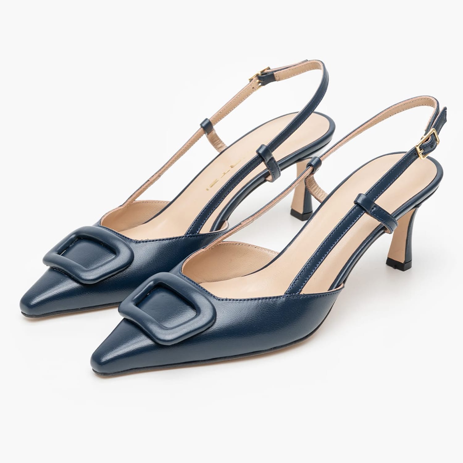 Women Pumps & Peeptoes Low 56108 Blue Leather Mourtzi Women Pumps & Peeptoes Low 56108 Blue Leather Mourtzi