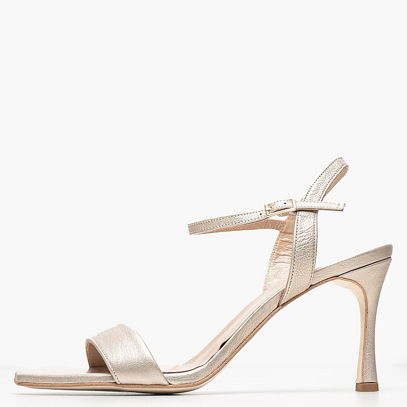 Women Sandals 75602 Platinum Leather Mourtzi