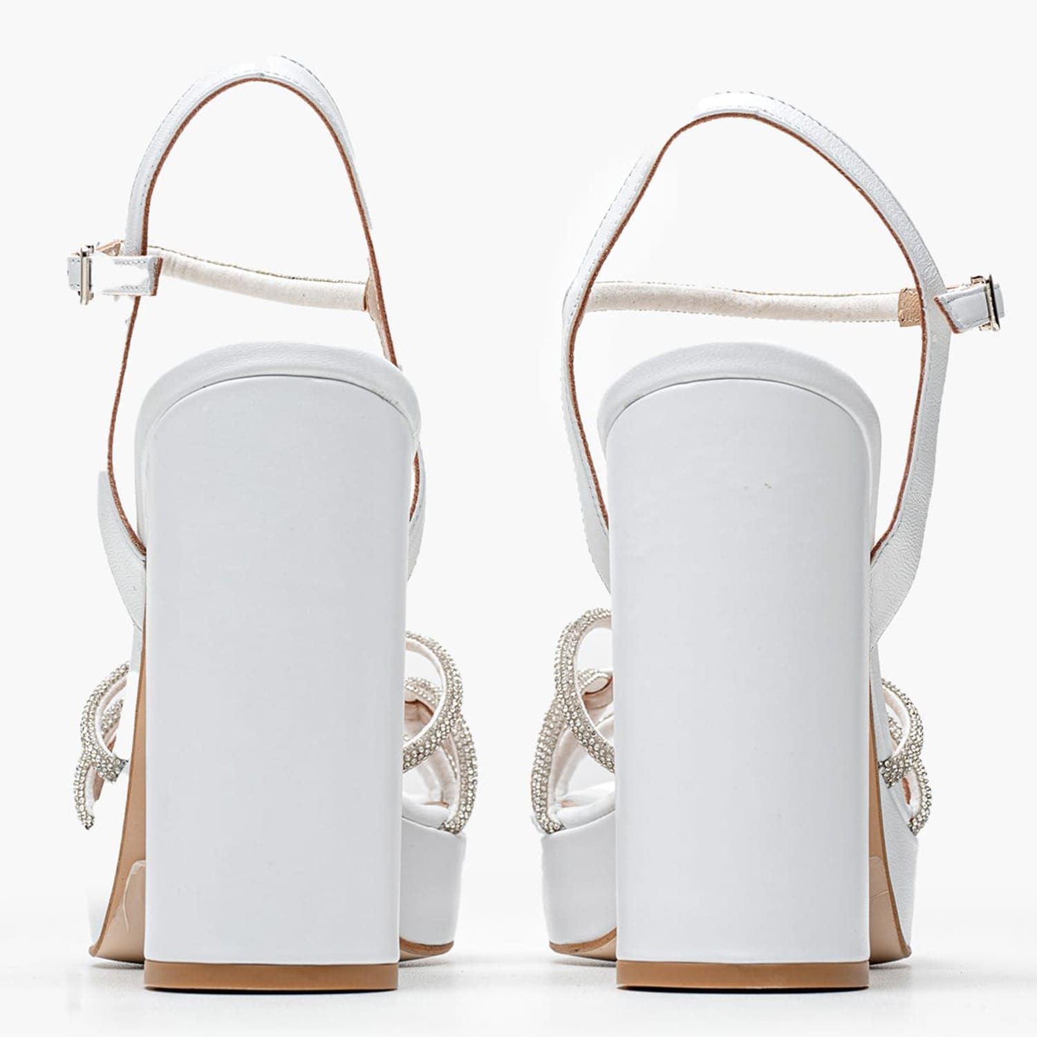 Women Sandals 850F49 White Leather Mourtzi Women Sandals 850F49 White Leather Mourtzi