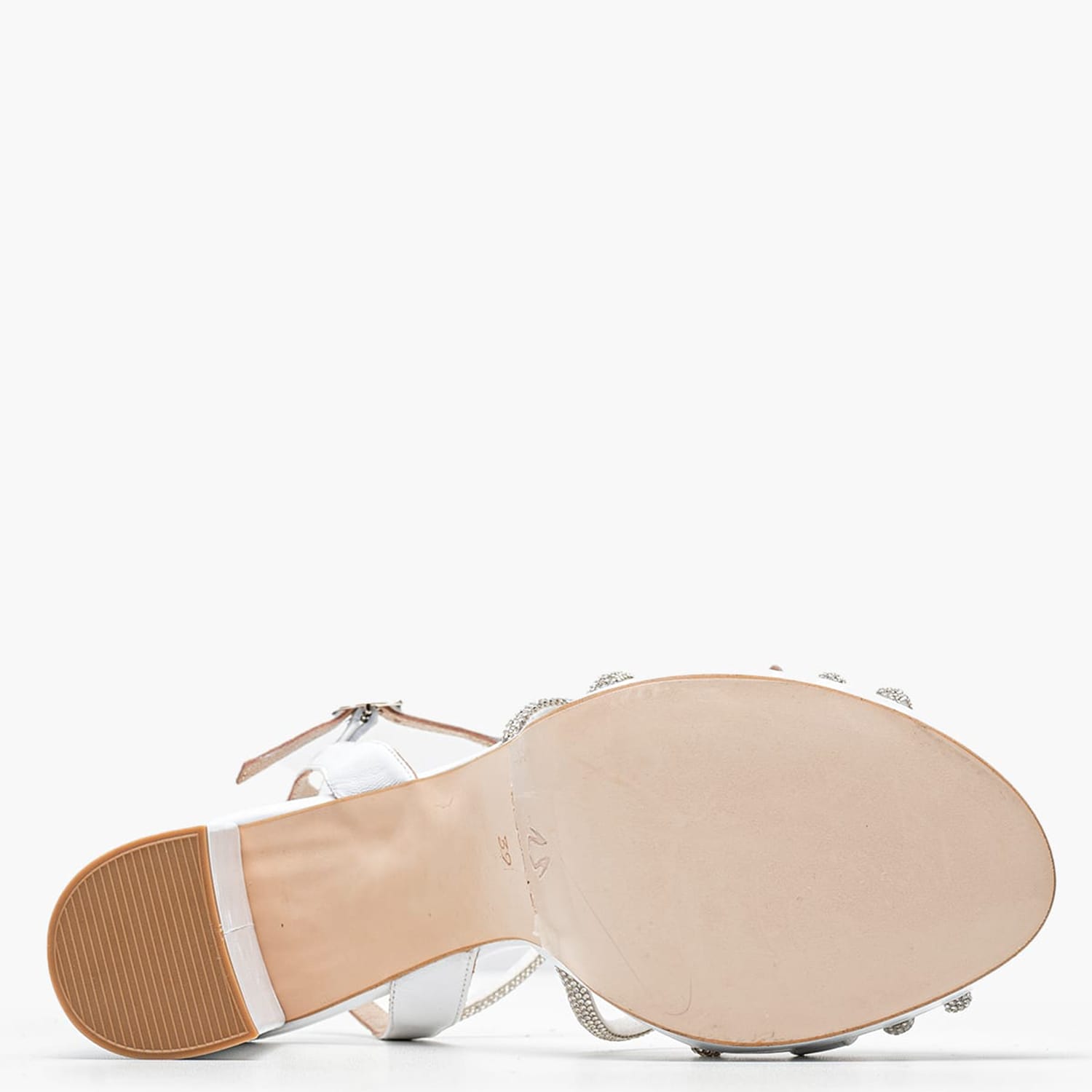 Women Sandals 850F49 White Leather Mourtzi Women Sandals 850F49 White Leather Mourtzi