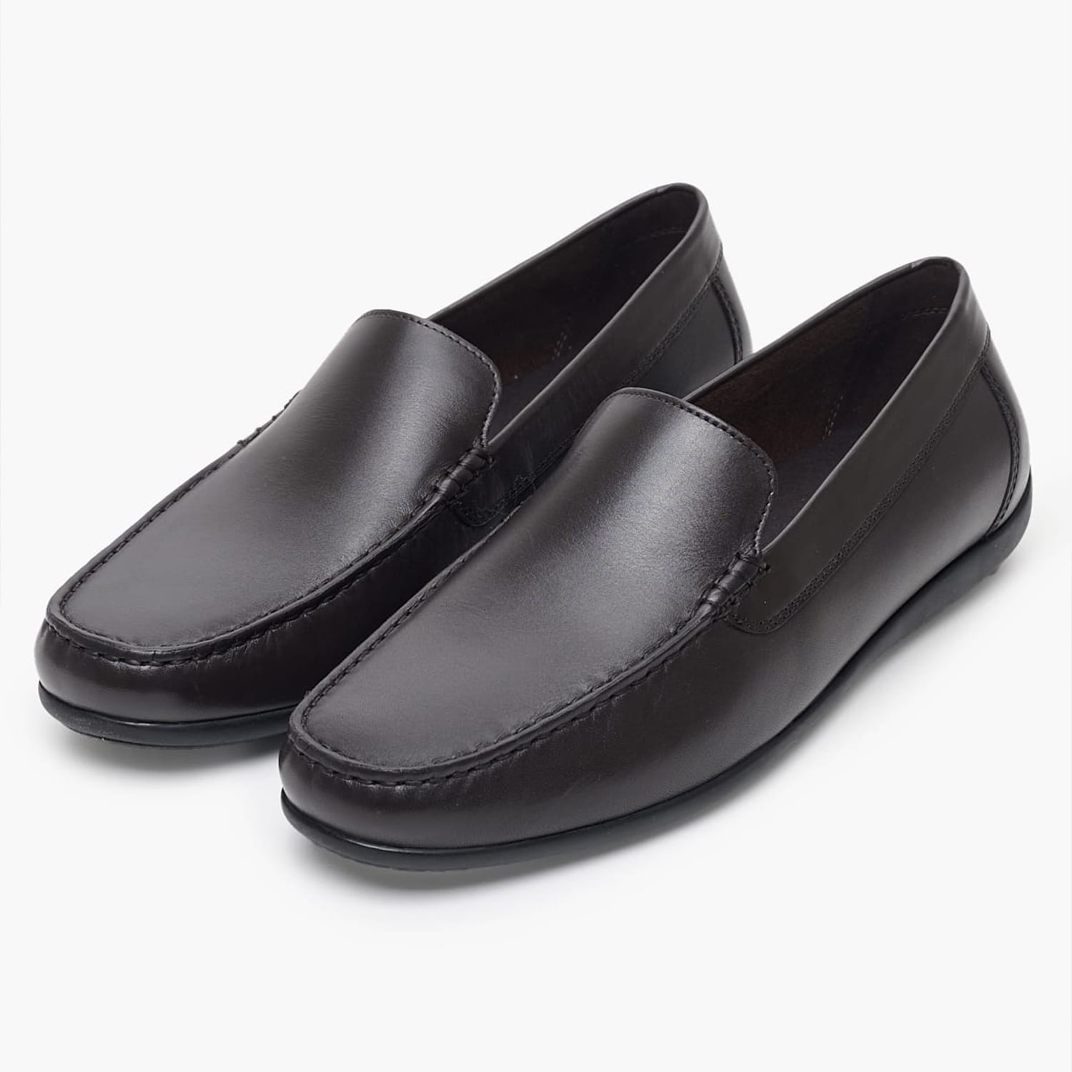 Men Moccasins Ascanio.Moc Brown Leather Geox Men Moccasins Ascanio.Moc Brown Leather Geox