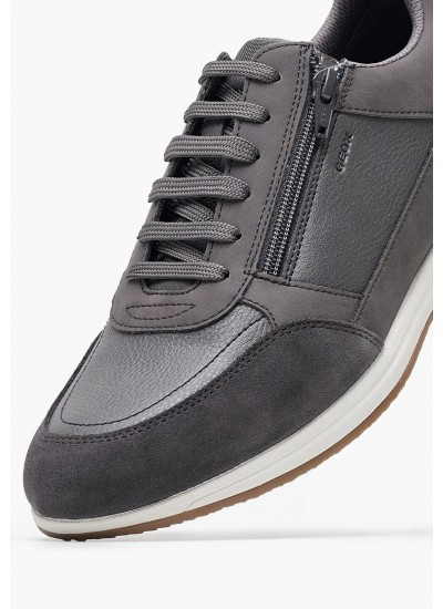 Ανδρικά Παπούτσια Casual Ps.Sneaker Μαύρο Δέρμα Ralph Lauren