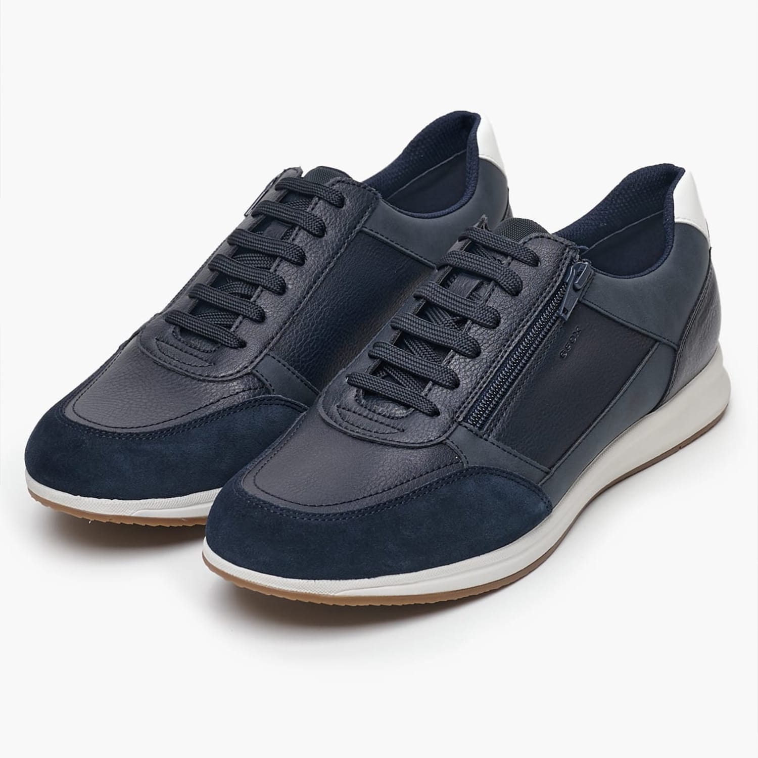 Ανδρικά Παπούτσια Casual Avery.Tumb Μπλε ECOleather Geox Ανδρικά Παπούτσια Casual Avery.Tumb Μπλε ECOleather Geox