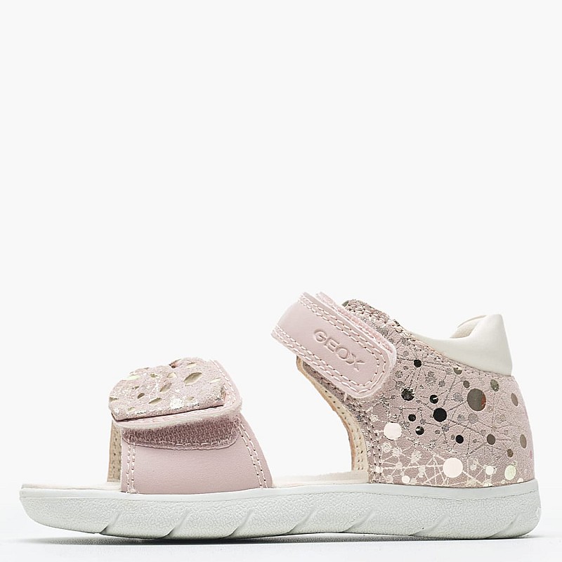 Kids Flip Flops & Sandals B.Alul Pink Leather Geox