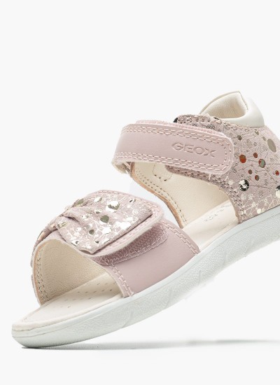 Παιδικές Σαγιονάρες & Πέδιλα Soleima Ροζ ECOleather Geox