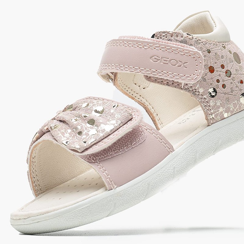 Kids Flip Flops & Sandals B.Alul Pink Leather Geox