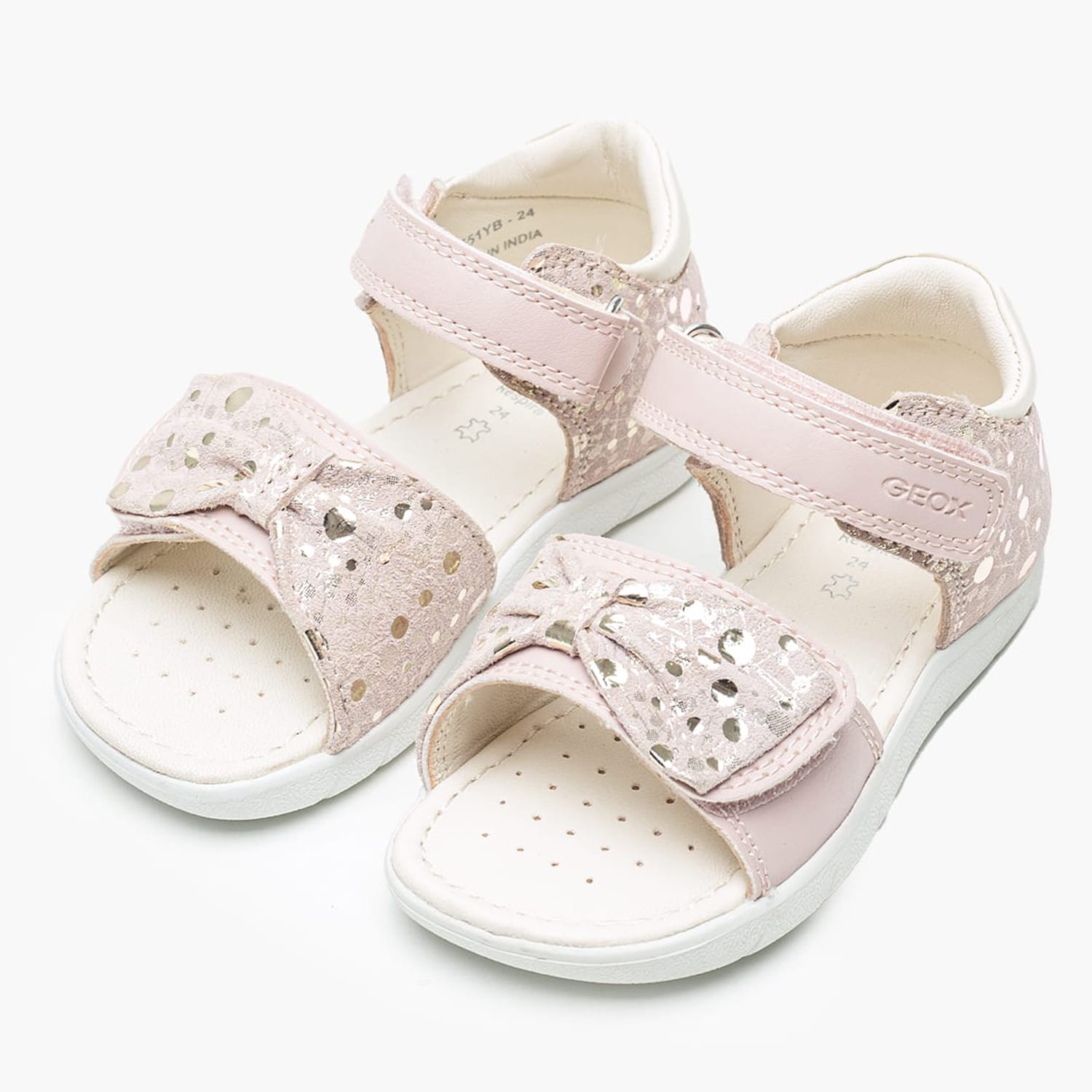 Kids Flip Flops & Sandals B.Alul Pink Leather Geox Kids Flip Flops & Sandals B.Alul Pink Leather Geox