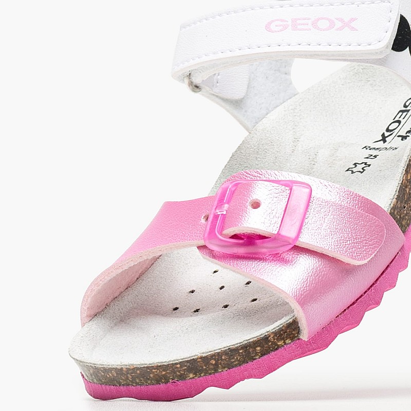 Kids Flip Flops & Sandals B.Chalki Pink ECOleather Geox